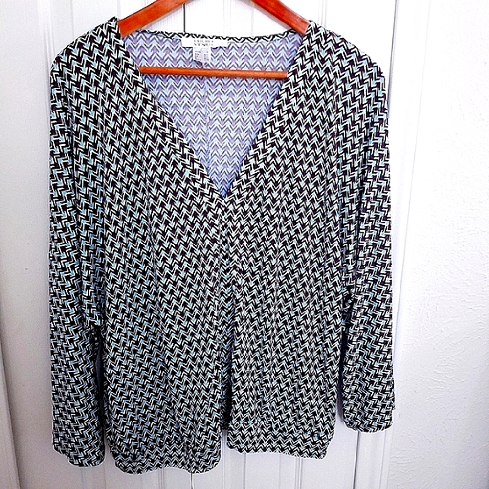Boho Abstract Print Flowy Blouse by Lascana Venus
